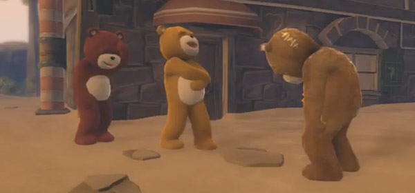The other bears laughed Naughty out of town when they heard he bought Naughty Bear on Xbox 360