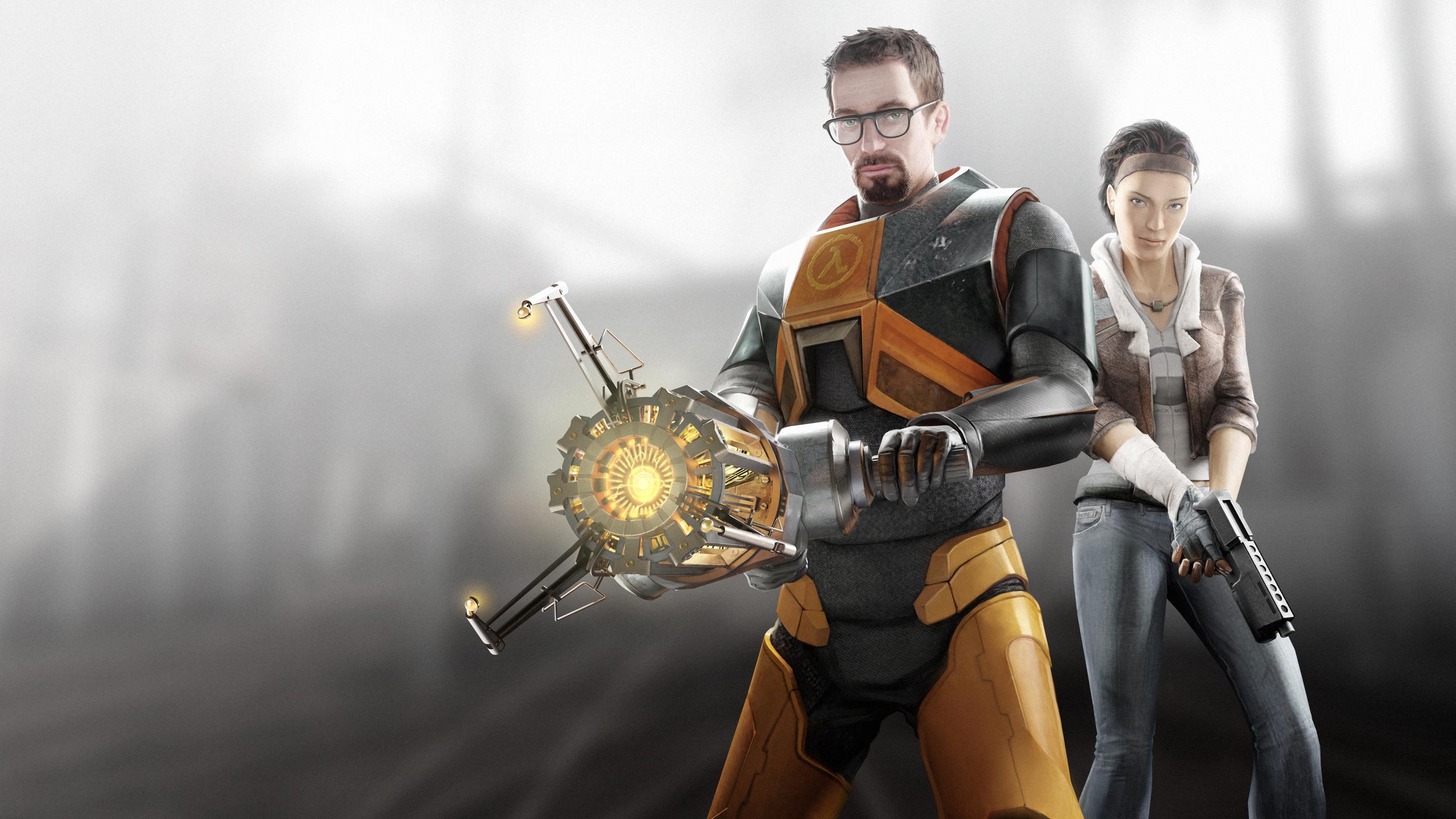 Half Life 2 promo art featuring Gordon Freeman and Alyx Vance